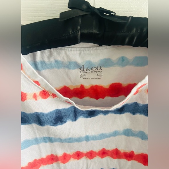 Denim & Co Soft Jersey Americana Knit Top 2X - Picture 2 of 4